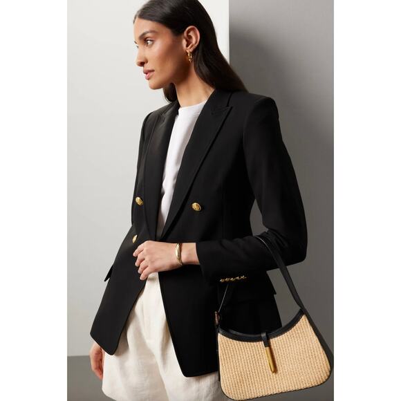 DeMellier Woven Black Tokyo ShoulderBag - Picture 2 of 10